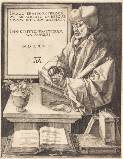 ロッテルダムのエラスムス 作： Albrecht Dürer