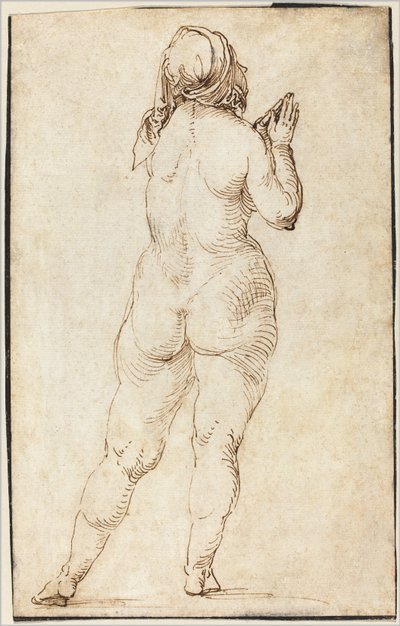 女性の裸の祈り 作： Albrecht Dürer