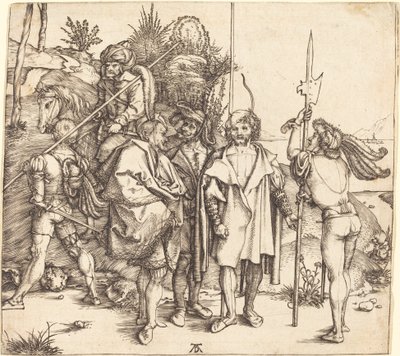5 人の兵士と馬に乗ったトルコ人 作： Albrecht Dürer