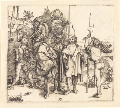 5 人の兵士と馬に乗ったトルコ人 作： Albrecht Dürer