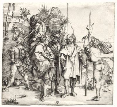 5 人の兵士と馬に乗ったトルコ人 作： Albrecht Dürer
