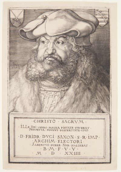 賢者フリードリヒ、ザクセン選帝侯 作： Albrecht Dürer