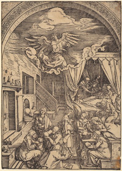 キリストの誕生、「マリアの生涯」シリーズの第10枚 作： Albrecht Dürer