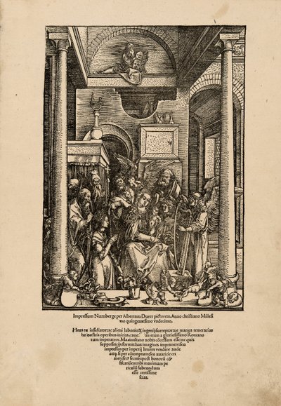 聖母の栄光、「聖母の生涯」より 作： Albrecht Dürer