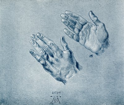 祈るマクシミリアン皇帝の手 作： Albrecht Dürer