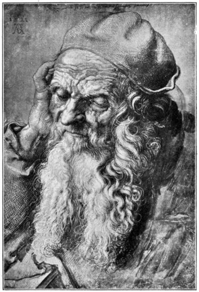 老人の頭、15〜16世紀初頭、1912年。 作： Albrecht Dürer
