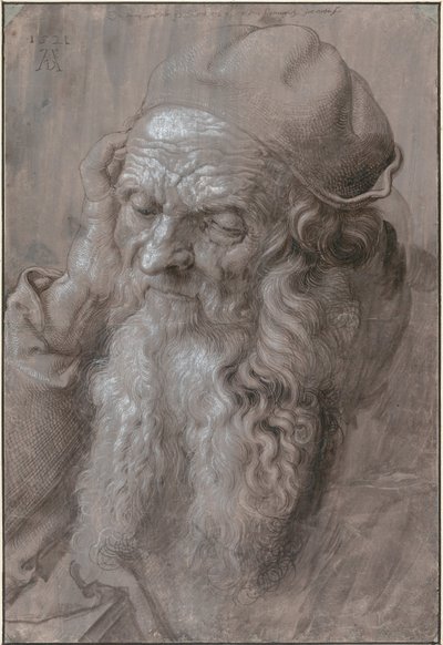 老人の頭、1521年 作： Albrecht Dürer