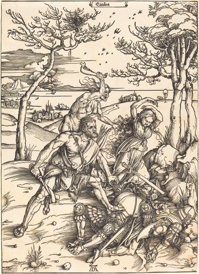 カクスを征服するヘラクレス (「ヘラクレス」) 作： Albrecht Dürer
