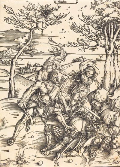 カカスを征服するヘラクレス ヘラクレス、c。 1496年 作： Albrecht Dürer