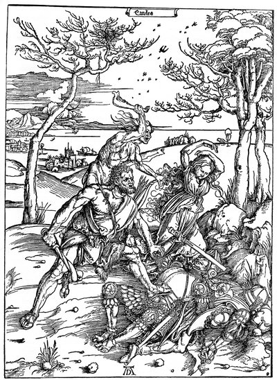 モリクニデスを殺すヘラクレス、c1496-1498、1936 作： Albrecht Dürer