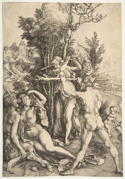 交差点のヘラクレス、ca。 1498年。 作： Albrecht Dürer