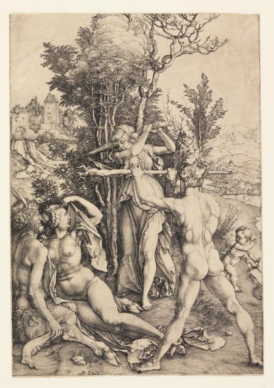 十字路のヘラクレス (嫉妬の影響) 作： Albrecht Dürer