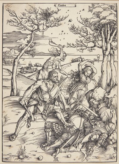 モリオナイドの双子を征服するヘラクレス 作： Albrecht Dürer