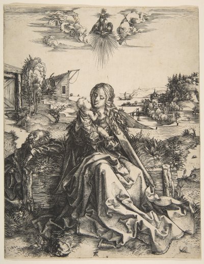 トンボのいる聖家族1495。 作： Albrecht Dürer