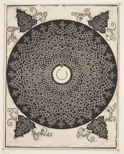 ホワイトメダリオン付きインターレースコードパターン 作： Albrecht Dürer