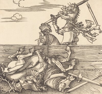 イタリアの馬上槍試合、c。 1516年。 作： Albrecht Dürer