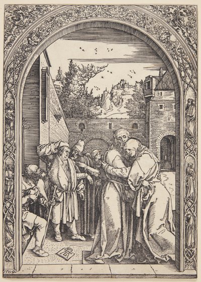 ヨアヒムと聖アンがゴールデン ゲートで出会う 作： Albrecht Dürer