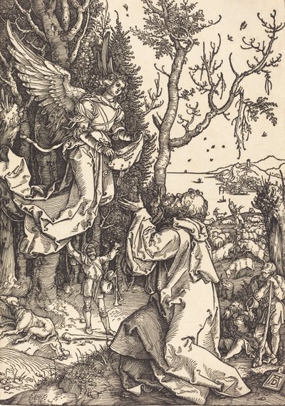 ヨアヒムと天使、c。 1504年。 作： Albrecht Dürer