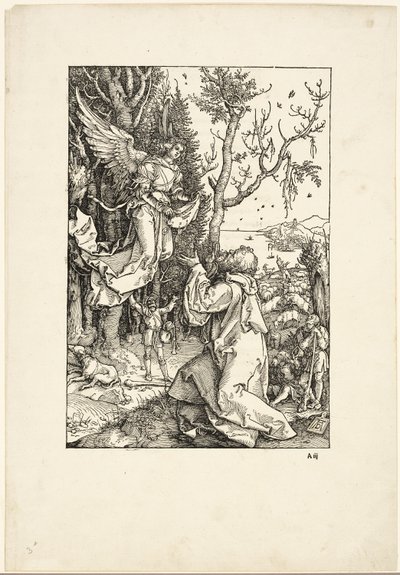 『聖母の生涯』より ヨアヒムと天使 作： Albrecht Dürer