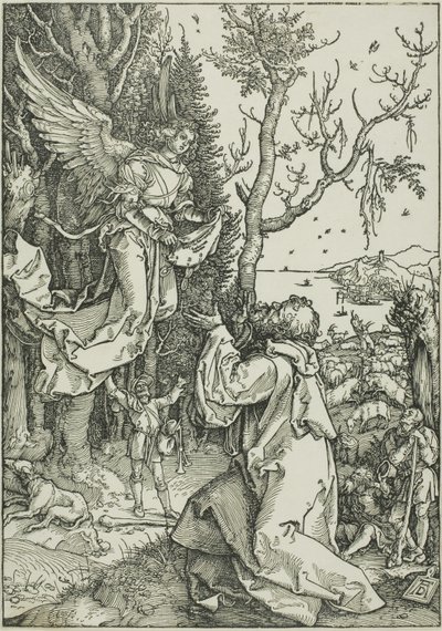 『聖母の生涯』より ヨアヒムと天使 作： Albrecht Dürer