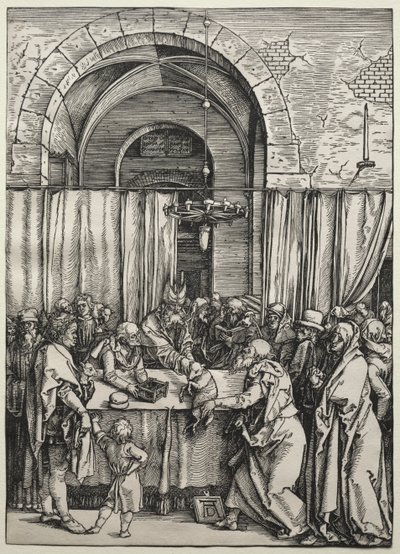 大祭司によって拒絶されたヨアヒムの供物c。 1504-1505。 作： Albrecht Dürer