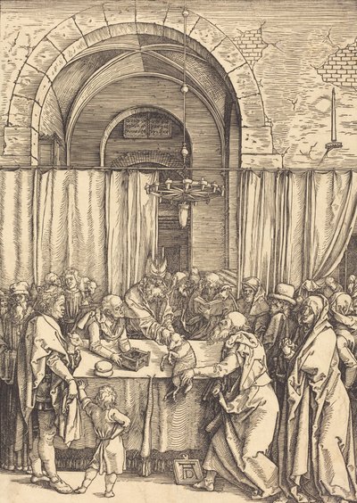 拒否されたヨアヒムの捧げ物、c。 15041505。 作： Albrecht Dürer