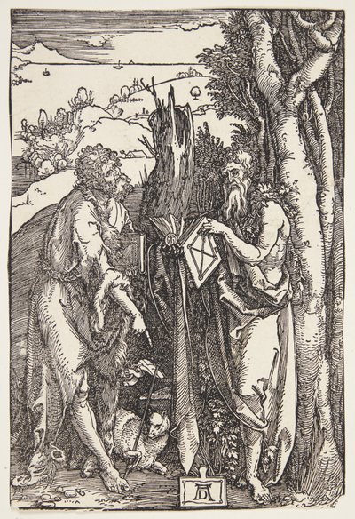 荒野の洗礼者ヨハネと聖オヌフリウス 作： Albrecht Dürer