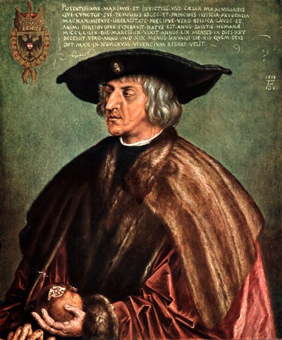カイザーマクシミリアン1世、1519年 作： Albrecht Dürer