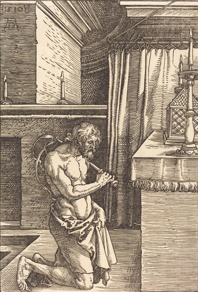 苦行をするダビデ王、1510年。 作： Albrecht Dürer