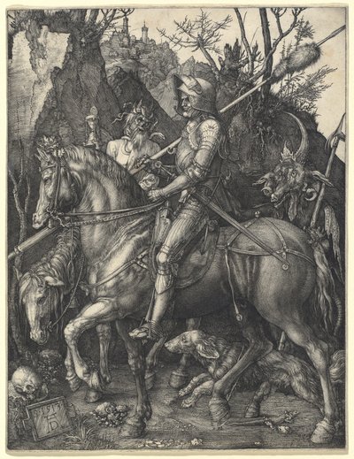 騎士と死と悪魔 作： Albrecht Dürer