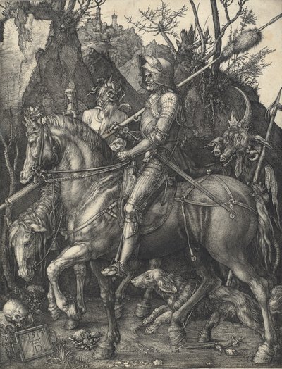 騎士、死と悪魔、1513年。 作： Albrecht Dürer