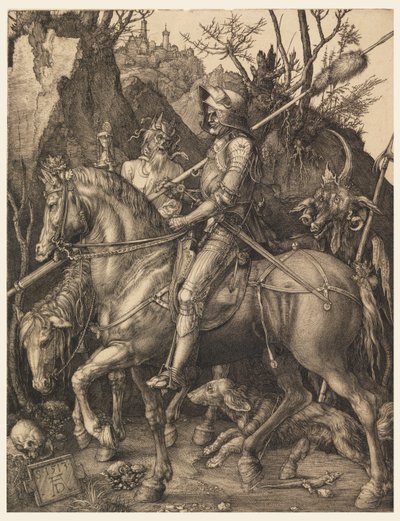 騎士と死と悪魔 作： Albrecht Dürer