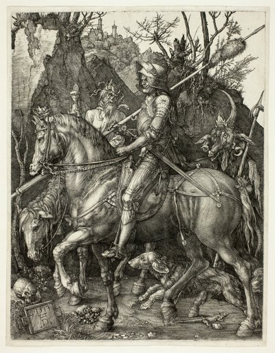 騎士と死と悪魔 作： Albrecht Dürer