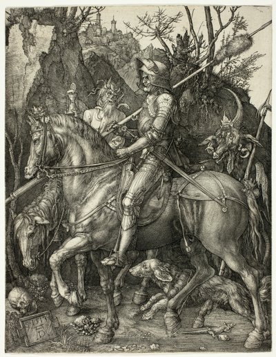 騎士と死と悪魔 作： Albrecht Dürer