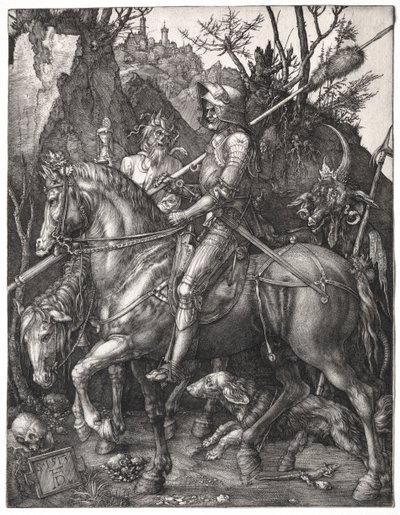 騎士と死と悪魔 作： Albrecht Dürer