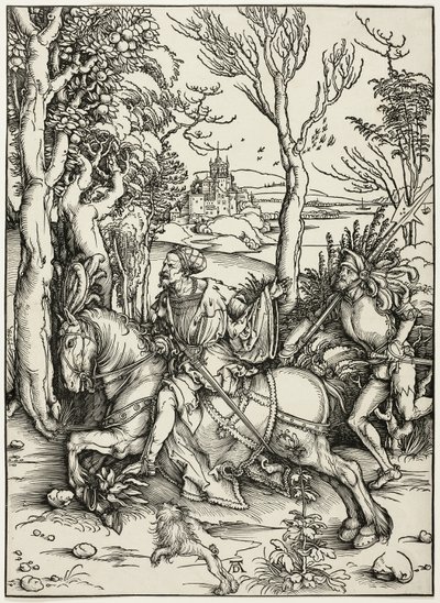 騎士とランツクネヒト 作： Albrecht Dürer