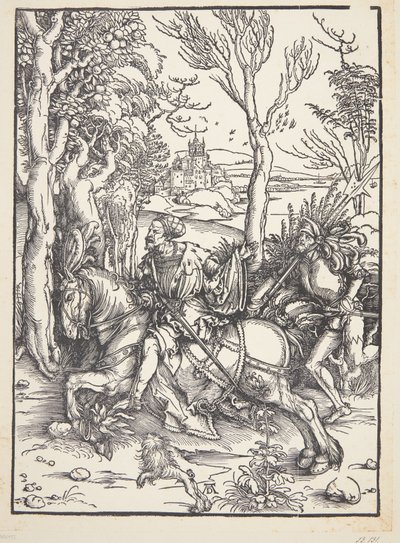 騎士とランスクネ 作： Albrecht Dürer