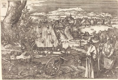 大砲のある風景、1518年 作： Albrecht Dürer