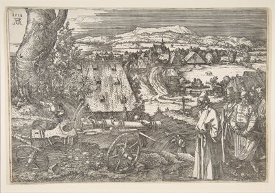 大砲のある風景、1518年。 作： Albrecht Dürer