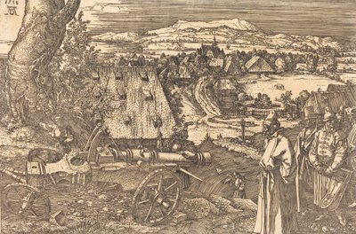 大砲のある風景、1518年。 作： Albrecht Dürer