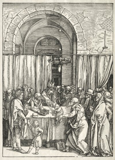 聖母の生涯：ヨアヒムの犠牲の拒絶、1504- 1505年。 作： Albrecht Dürer