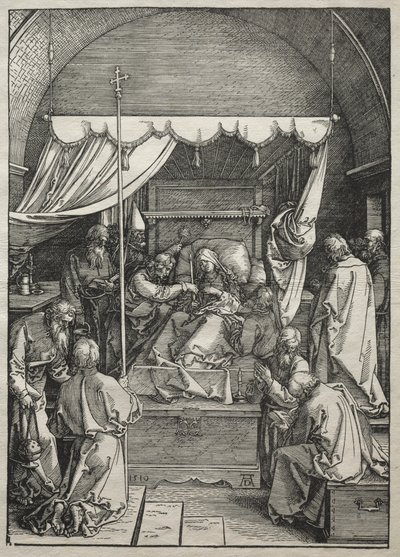 聖母の生涯：聖母の死、1504- 1505年。 作： Albrecht Dürer