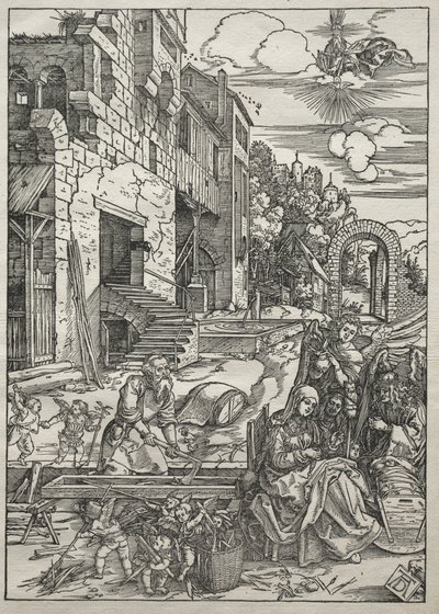 聖母の生涯：エジプトの残り、1504-1505年。 作： Albrecht Dürer