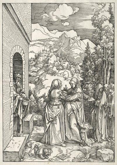 聖母の生涯：面会、1504-1505 作： Albrecht Dürer