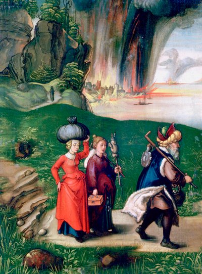 ロットと彼の娘、1496-1499 作： Albrecht Dürer