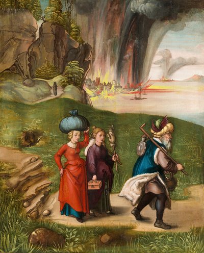 ロトと彼の娘たち[逆]、c。 14961499。 作： Albrecht Dürer