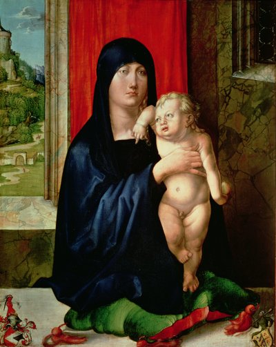 マドンナと子供、1496-99年（逆は61322を参照） 作： Albrecht Dürer