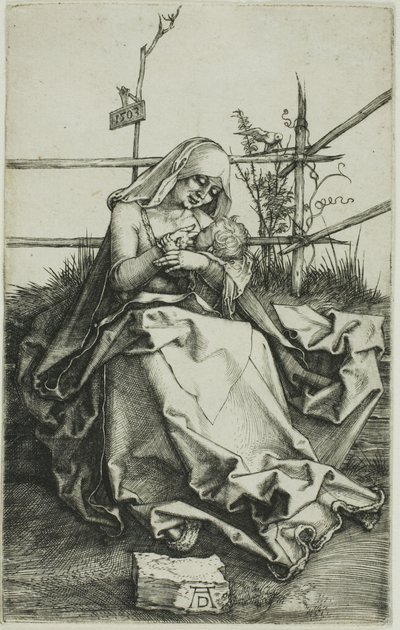 芝生の土手のマドンナ 作： Albrecht Dürer
