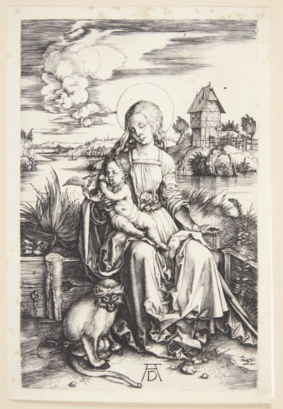 サルとマドンナ 作： Albrecht Dürer