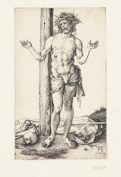 両手を上げた哀しみの男 作： Albrecht Dürer